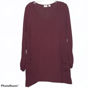 Cato long sleeve tunic with pockets